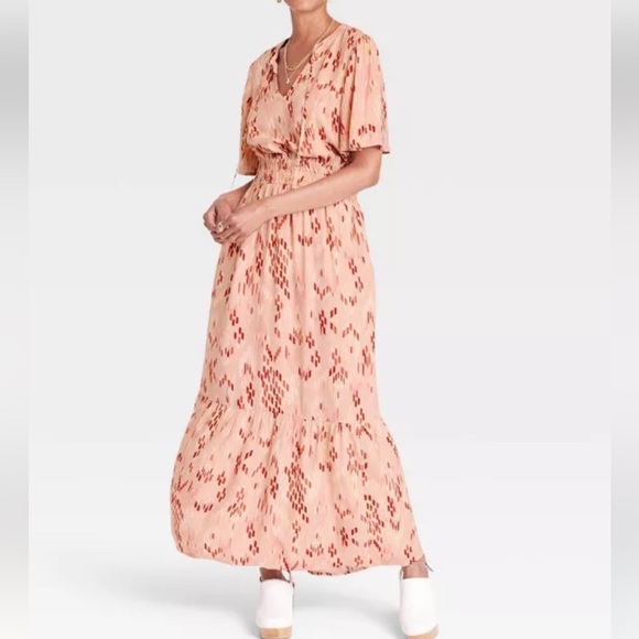 Knox Rose Dresses & Skirts - Pink Maxi Dress Southwestern Print Large Knox Rose NWOT